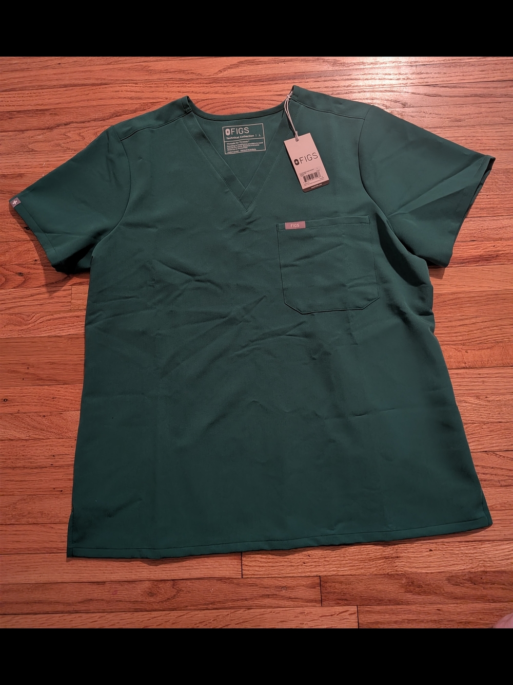 FIGS Indocyanine Green Catarina One Pocket Scrub Top L
